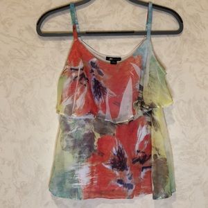 AB Studio Flowy Floral Tank Top Size S